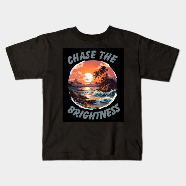 Chase the Brightness Kids T-Shirt by NedisDesign